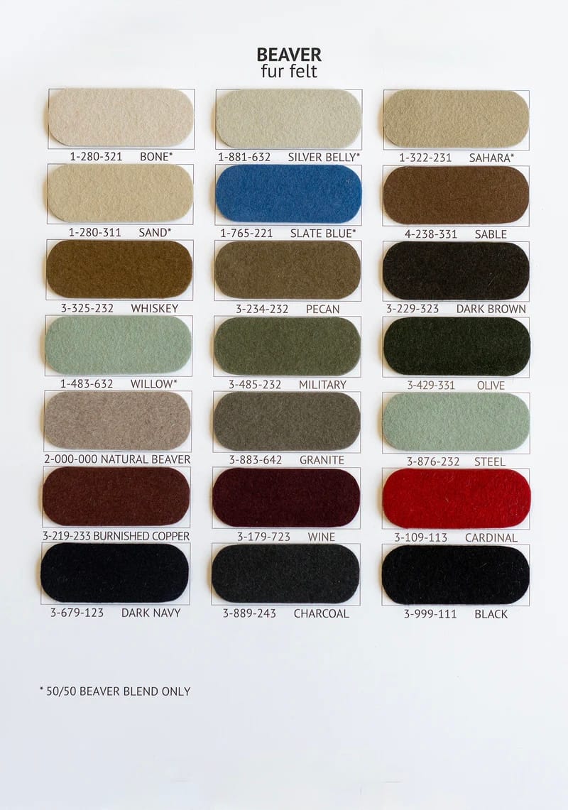 Beaver Fur Felt Samples